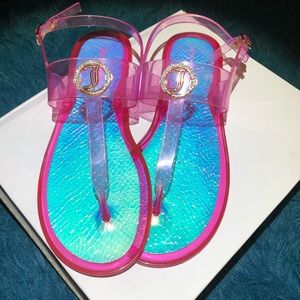 JUICY COUTURE // Pink Jelly Iridescent SS Sandals